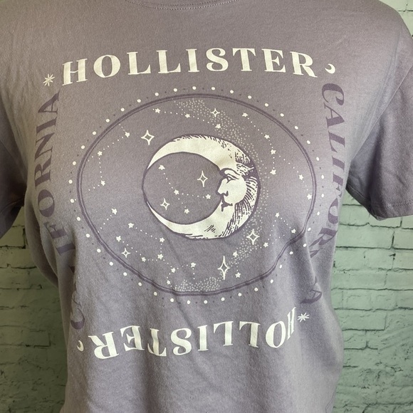 Hollister Women’s Lavender Lunar Moon Graphic Tee T-Shirt Sz M - Picture 6 of 11